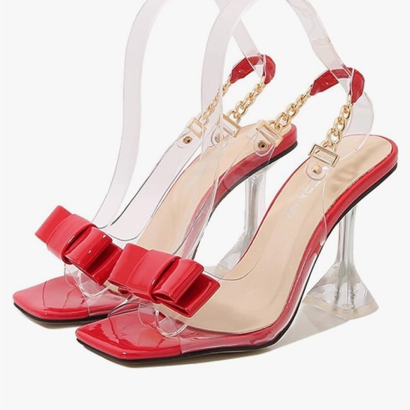 Malernisi Woman Clear Heel Sandal
Bowknot Transparent Metal Size 8 (See … - Picture 5 of 12